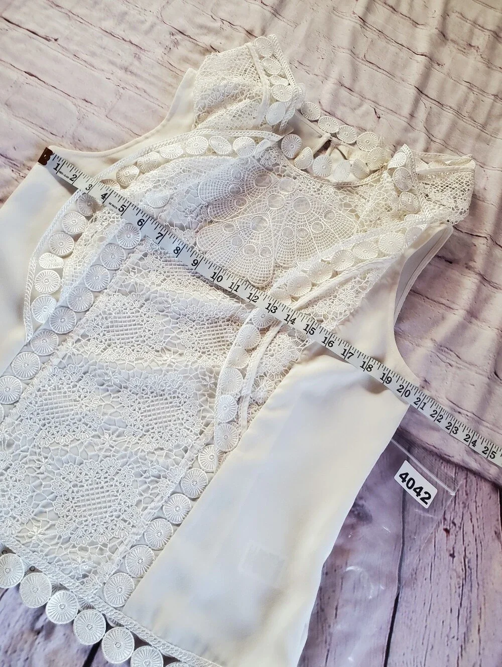 Ted Baker Ivory Lace Panel Flutter Sleeve Blouse Crochet Fairy Elegant Formal 4